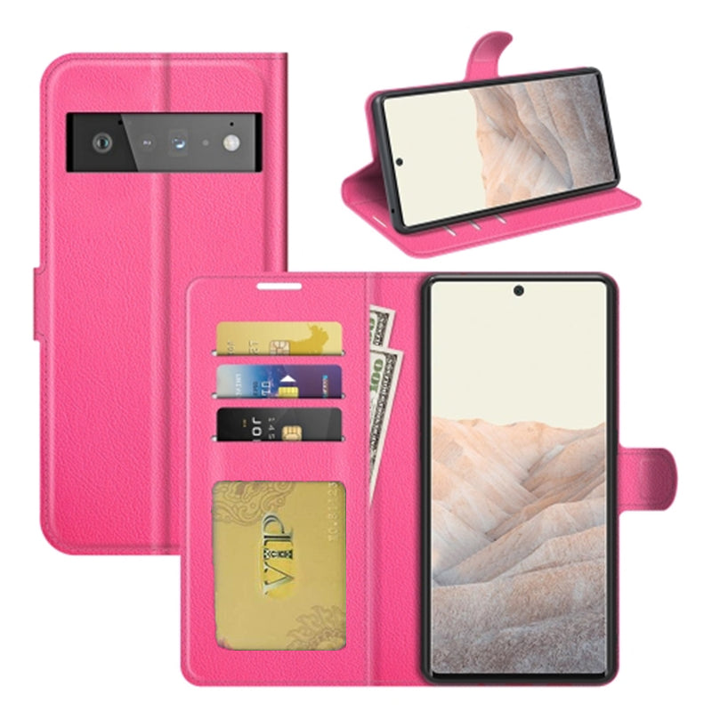 Leather Folio Wallet Case for Google Pixel 6 Leather Folio Wallet Case for Google Pixel 6